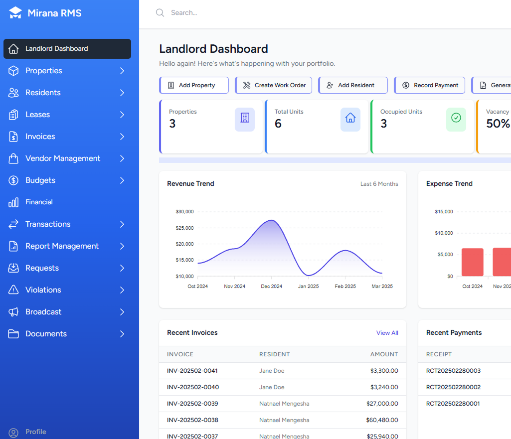 Property Management Dashboard